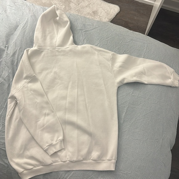 White Basic Oversized Hoodie - Picture 2 of 2